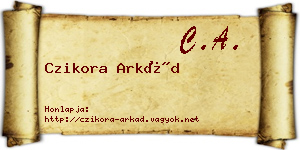 Czikora Arkád névjegykártya