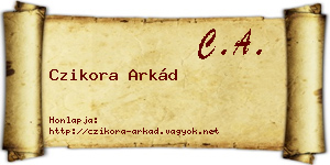 Czikora Arkád névjegykártya